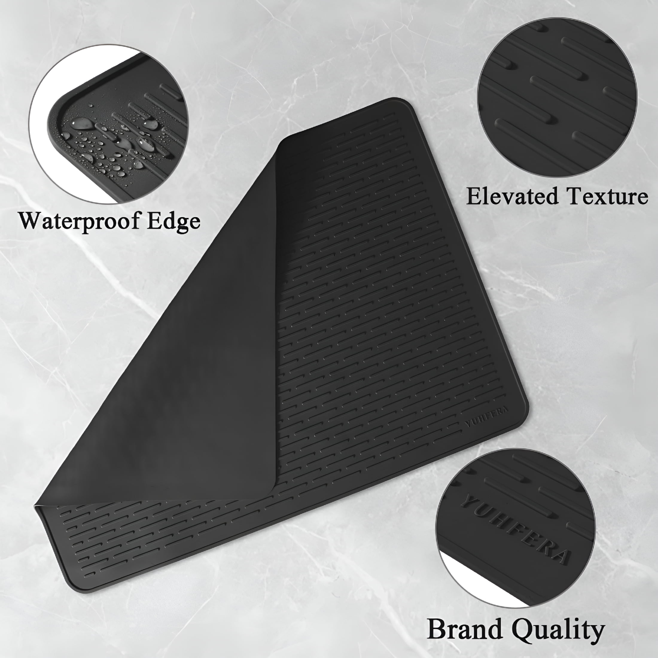 ACDANC Stove Top Cover for Electric Stove-Silicone Stove Mat for Glass Top,Glass Cooktop Protector for Kitchen,Multi-Functional Oven Covers for Electric Stove (Black,28 X 20)