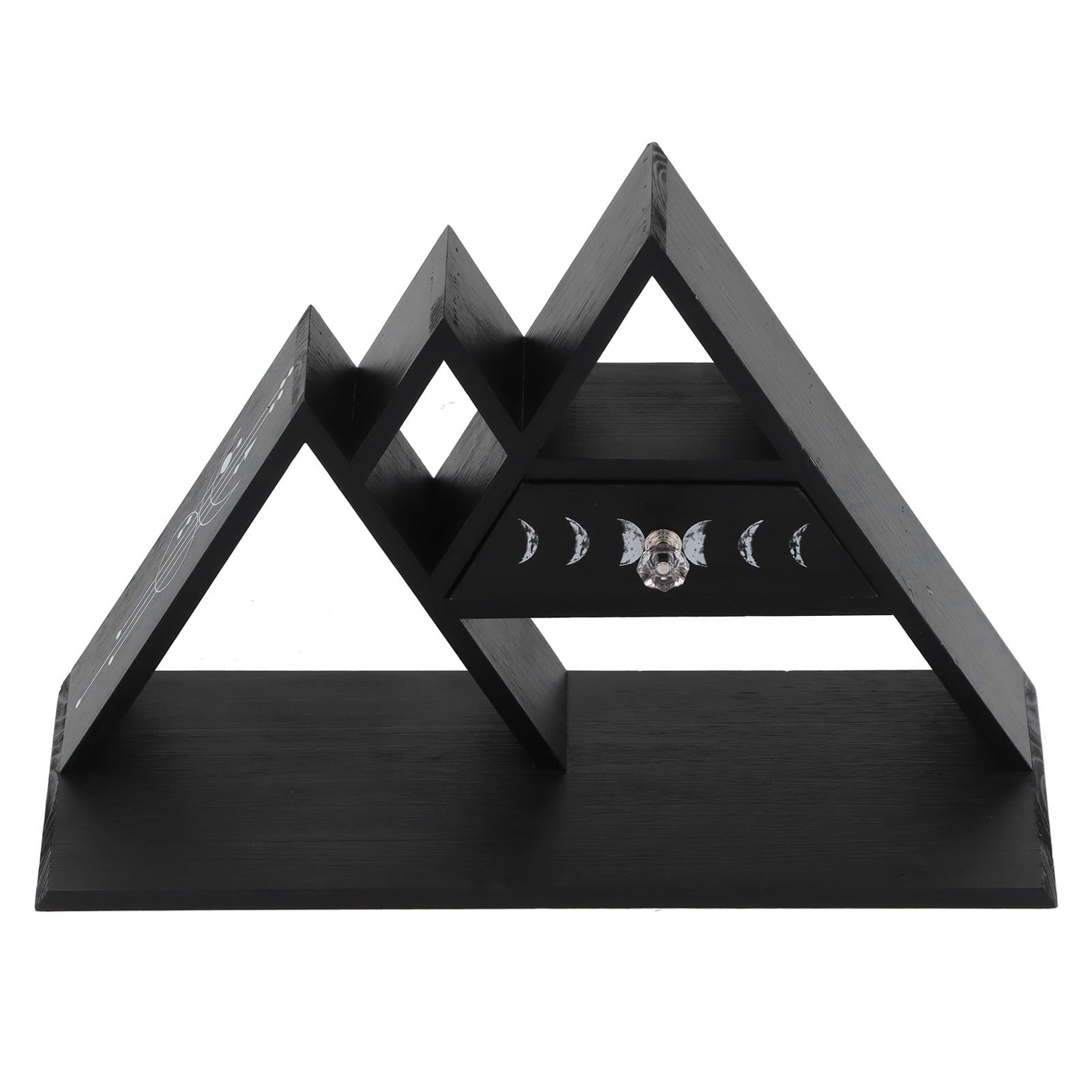 AUNMAS Floating Corner Shelf Wooden Wall Storage Display Unit Wall Mount Decoration