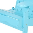 thumbnail image 4 of Carla Acacia Wood Outdoor Folding Adirondack Chair, Set of 2, Teal, 4 of 9