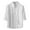 White, variant on asjyhkr Mens Linen Shirts 3/4 Sleeve Lightweight Button down Stand Collar Casual Outdoor Beach Shirts