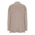 thumbnail image 5 of CheerKidz Women Knitted Pocket Cardigan Jacket Casual Loose Fit Soft Warm Cozy Outerwear for Daily Wear Leisure Outings and Sports Activities(Khaki#1,S), 5 of 6