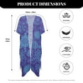 thumbnail image 6 of DISNIMO Mandala Flower Print Women's Swimsuit Cover Up Beach Casual Cardigan Bathing Suit Coverup Summer Loose Half Sleeve Bikini Cover Ups, 6 of 6