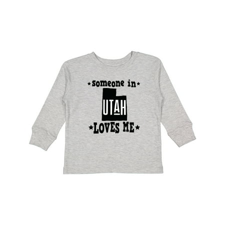 

Inktastic Someone in Utah Loves Me Vacation Gift Gift Toddler Boy or Toddler Girl Long Sleeve T-Shirt