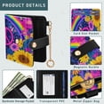 thumbnail image 5 of Small Wallet For Women Bifold Leather Pocket Coin Credit Card Holder With RFID Blocking Rainbows & Peace Signs, 5 of 6