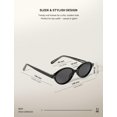 thumbnail image 4 of Gafas de sol TIJN Olisa Retro Ovaladas Polarizadas UV400 Negro/Gris, 4 of 9