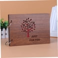 thumbnail image 3 of OUNONA 1Set Rustic Wood Photo Album with Classy Design for Anniversary Photo Storage, 3 of 7