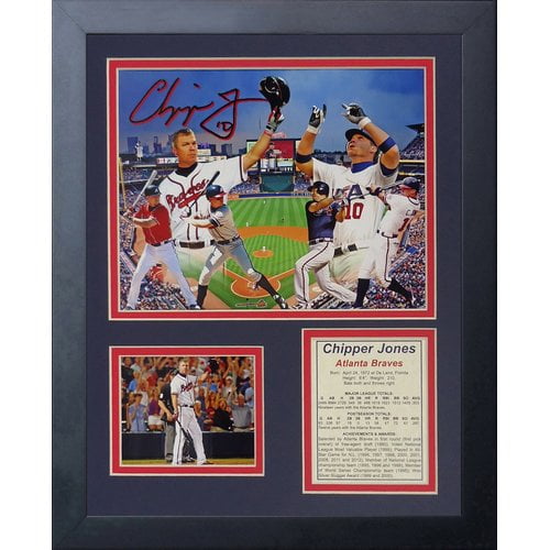 Legends Never Die Chipper Jones - Collage Framed Memorabilia