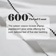 thumbnail image 2 of Superior Cotton Blend 600 Thread Count Dash Stitch Hem Sheet Set, Twin XL, White-Black, 2 of 8