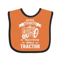 Inktastic Tractor Woman Girls Baby Bib