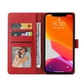 thumbnail image 7 of Wallet Case Compatible with iPhone 12 Pro/12 (6.1 inch), Luxury ID Cash Credit Card Slots Holder Carrying Pouch Folio Flip PU Leather Cover [Magnetic Hard Case] for iPhone 12 Pro/12 (Red), 7 of 7