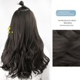 thumbnail image 2 of Pieza de peluca Una pieza Clip en forma de V para cabello Parche para cabello sin costuras Almohadilla para cabello Pieza de cabello largo y rizado para mujer, 2 of 5