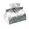 thumbnail image 1 of Servilletero de papel de cuero sintético con estampado de mármol, organizador de cocina, 1 of 8