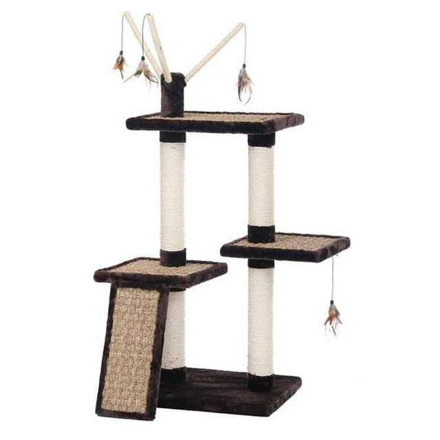 3 Level Deluxe Climber Furniture with Scratch Pad