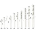 thumbnail image 2 of Uxcell 0.8mm - 4.0mm Diamond Twist Drill Bit Set High Speed Steel for Glass Seashells Stone Set of 10Pack, 2 of 5