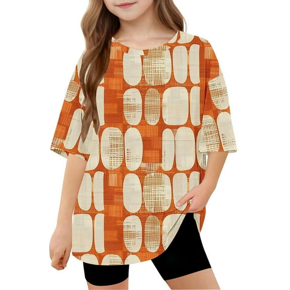 Shirts for Girls Size 7 Crew Neck Tshirt Short Sleeve Tee Shirts for Boys Floral Shirt for Boys Girls Blouses Size 12-14 My Items