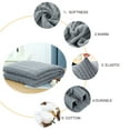 thumbnail image 5 of PiccoCasa Cable Knit Thorw Blanket Cotton Blanket for Home Decor, 70"x78" Grey, 5 of 6