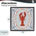 thumbnail image 4 of Stupell Industries Coastal Lobster Portrait Blue Gingham Black Floating Frame Canvas Art, 18 x 18, by Vero Illustrates, 4 of 8