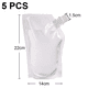 thumbnail image 2 of Juego de seis bolsas de salida de líquido reutilizables - boca oblicua 500 ml - compuesto multicapa (bolsa de bebida * 5 + embudo de silicona * 1) MFZFUKR CPB-DE-WX741-2, 2 of 5