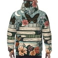 thumbnail image 7 of Daiia Vintage Art Butterfly Flower for Men's Fashion Hoodies & Sweatshirts with Kangaroo Pocket Hooded Sweatshirt Breathable & Moisture Wicking-Medium, 7 of 7
