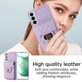 thumbnail image 5 of SaniMore for Samsung Galaxy S21 FE PU Leather Case, Multi-Functional Metal Snap Wallet Cover with Card Slot & Kickstand Shoulder Strap Full Body Protective Shell for Samsung S21 FE, Purple, 5 of 10