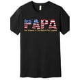 thumbnail image 1 of Papa The Veteran The Myth The Legend Premium T-Shirt 563356 funny Men’s Short Sleeve Graphic T-shirt Collection black TT2, 1 of 6