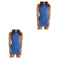 thumbnail image 3 of Minnieouse Vestido estético Faldas informales Traje de verano Camiseta sin mangas con cuello Cordón Sin rebabas Mini vestidos de larga duración Type3 NO3, 3 of 6
