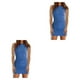 thumbnail image 1 of Jumpingount Vestido estético Faldas casuales Traje de verano Cuello acanalado Cordón Mujer Ropa Sin rebabas Lavable Sexy Azul XL Azul SG 2piezas, 1 of 6