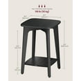 thumbnail image 5 of Side Table, Small Square End Table with Lower Shelf, Nightstand for Small Spaces, Charcoal Gray, 5 of 5