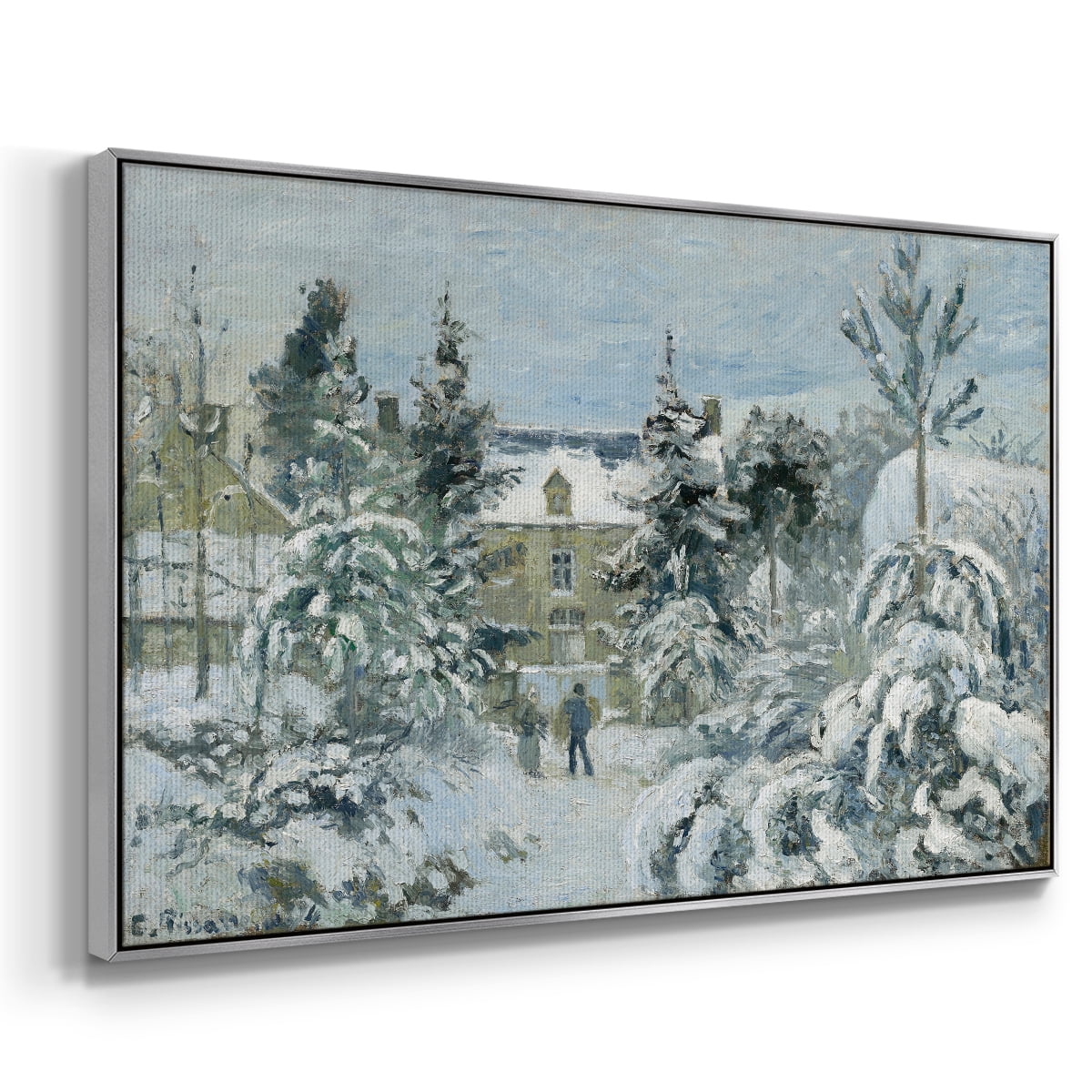 Vintage Landscape-CCXC By Wexford Home Framed in Silver Wood Gallery Wrapped Canvas 25 in. x 37 in.
