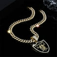 thumbnail image 3 of Men Women Hip Hop New Pirate Shield Pendant Necklace 15mm Crystal Cuban Chain HipHop Iced Out Bling Necklaces Fashion Charm Jewelr, 3 of 5