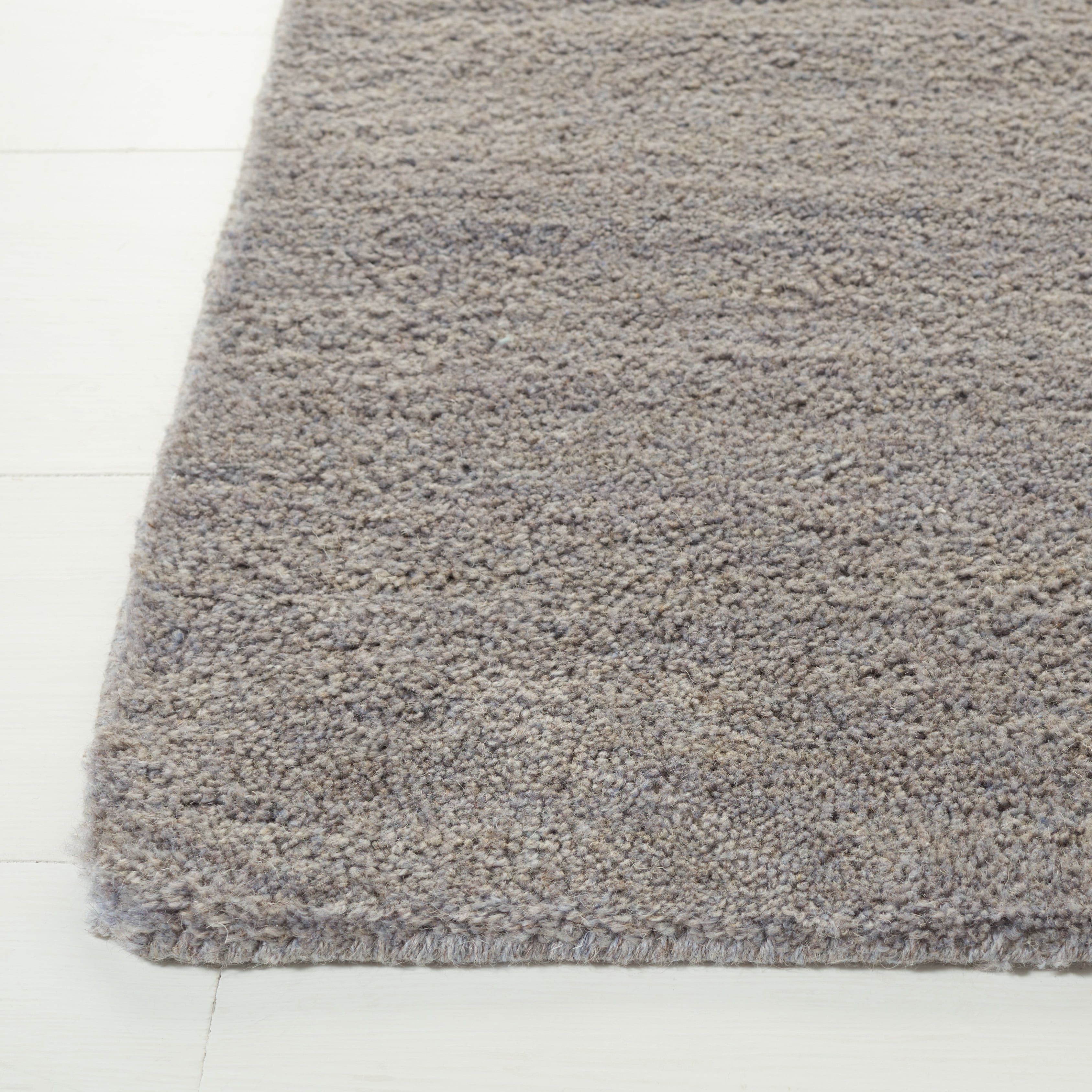 SAFAVIEH Himalaya Rachelle Solid Wool Area Rug, Grey, 8' x 10'