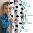 thumbnail image 3 of Blackout Kids Curtains,White Cow Bow Cloud Pattern Childrens Insulated Curtains Set Of 2,Bedroom Essentials,Toddler Room Decor 52x84in(132x213cm), 3 of 5