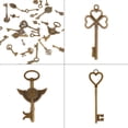 thumbnail image 2 of 69pcs Assorted Antique Vintage Bronze Skeleton Keys Fancy Heart Bow Jewelry, 2 of 12
