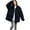 Black, variant on IROINNID Women's Short Zip Up Jacket Stand Collar Solid Color Long Sleeve Zippers Medium And Long Term Loose Warm Coat Jackets, Black