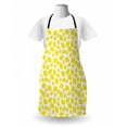 thumbnail image 3 of Lemons Apron, Continuous Gradient Summer Tones Citrus Fruits Delicious Sour Taste Pattern, Unisex Kitchen Bib with Adjustable Neck for Cooking Gardening, Adult Size, Yellow and White, by Ambesonne, 3 of 4