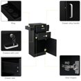 thumbnail image 3 of Ktaxon Locking Beauty Salon Storage Cabinet Hair Dryer Holder Stylist Spa Equipment Black, 3 of 10