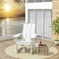 thumbnail image 2 of Parkdale Outdoor HDPE Plastic Adirondack Rocking Chair in White, 2 of 7