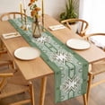 thumbnail image 3 of Sage Green Boho Table Runner - 108 Inch Long, Kitchen Dining Table Runner Dresser Scarves, American Native Southwest Abstract Art Farmhouse Decor for Coffee Tables Wedding Party Banquet, 3 of 8