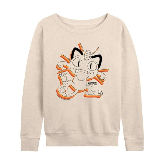 Pokémon - Meowth - Women's Lightweight French Terry Long Sleeve Shirt