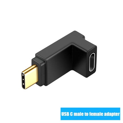 Strhowill 2PCS USB C Male to Female Adapter, Type C 90 Degree Angled  Up & Down Extension Connector for Laptop & Tablet & Mobile Phone