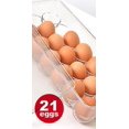 thumbnail image 2 of Huevera de plástico CHEPIHG organizador para frigorífico sin BPA 21 huevos transparente, 2 of 5
