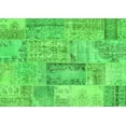 thumbnail image 1 of Ahgly Company Indoor Rectangle Patchwork Green Transitional Area Rugs, 8' x 10', 1 of 1