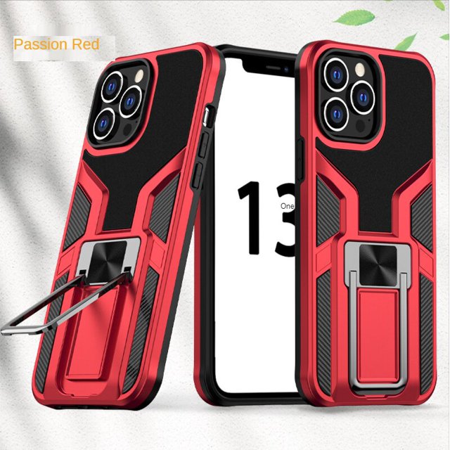 ZMLEVE Armor mobile phone case for Apple iphone13 pro invisible bracket fine hole anti-fall protective cover