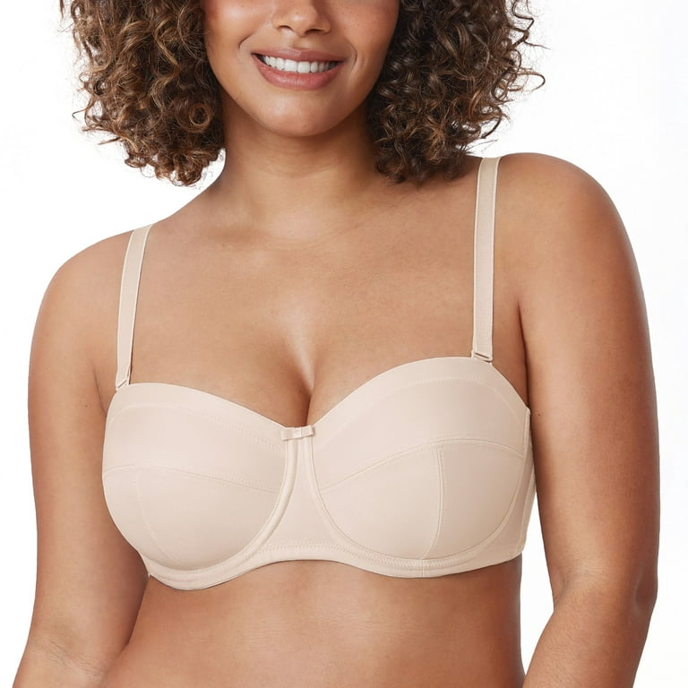 DELIMIRA Women's Bra without underwire plus size without padding
