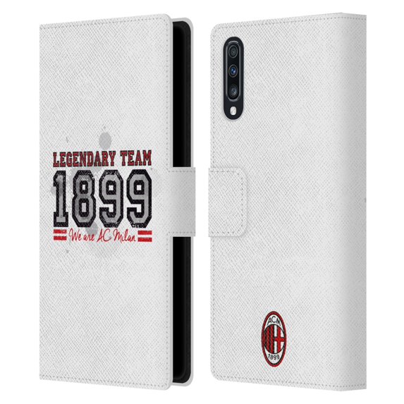 Head Case Designs Officially Licensed AC Milan Teens Legendary Team Leather Book Wallet Case Cover Compatible With Samsung Samsung Galaxy A70 (2019)
