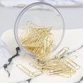 thumbnail image 4 of Clips de oficina dorados en elegante soporte magnético de mármol blanco, 28 mm, 100 clips por caja Adepaton WRQX-144, 4 of 5