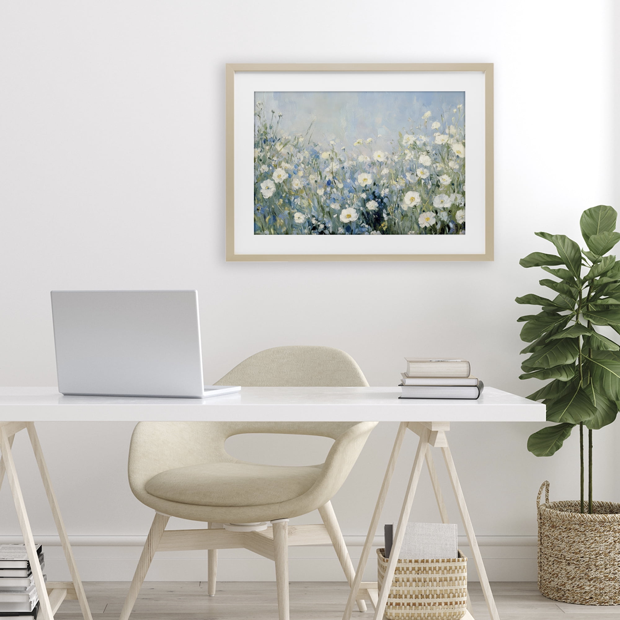 Stupell Industries Meadow Foliage Dream Birch Framed Print Under Glass, design by Petal Prints Design