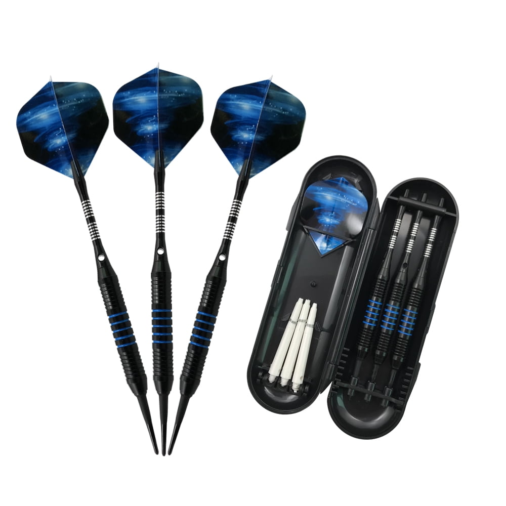 3 Pcs Professional Stainless Steel Tip Darts Set With Dart Flights With Case USA 