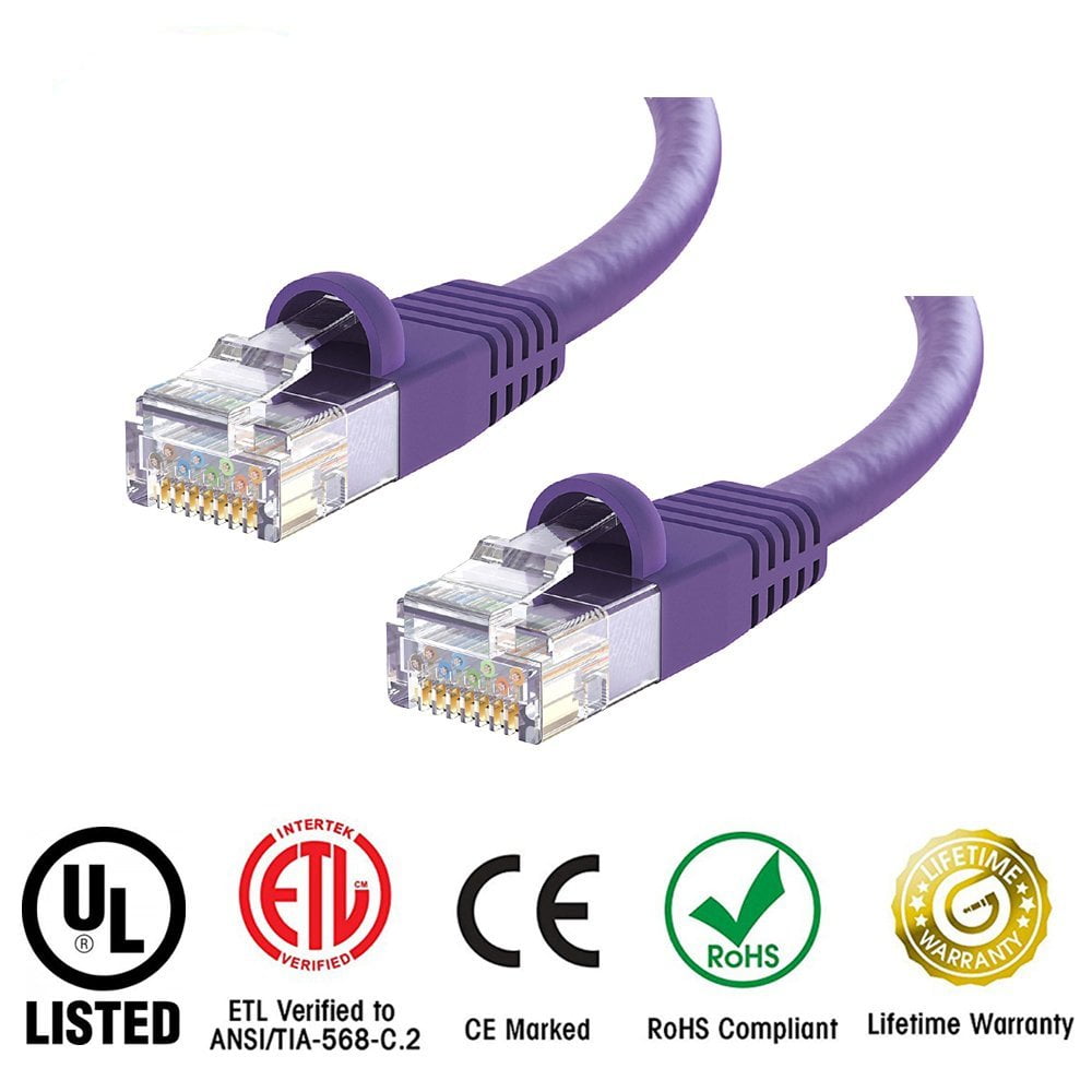 Huetron™ Cat 5e Snagless RJ45 Patch Computer LAN Network Cord