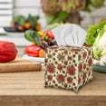 thumbnail image 3 of ZIABUTLE Chriatmas Holly Leather Tissue Box Cover Square Strobile Tissue Box Cover Cute for Classroom Decorative Tissue Case Easy to Clean Napkin Organizer Dispenser, 3 of 7